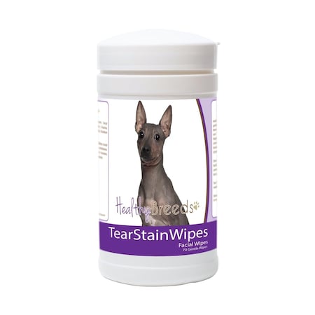 Healthy Breeds American Hairless Terrier Tear Stain Wipes, 70PK 840235181156